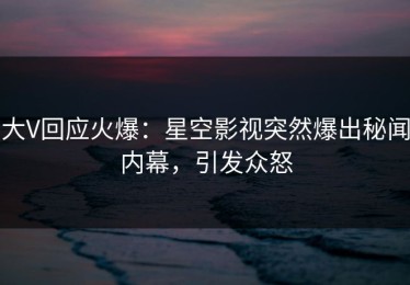 大V回应火爆：星空影视突然爆出秘闻内幕，引发众怒
