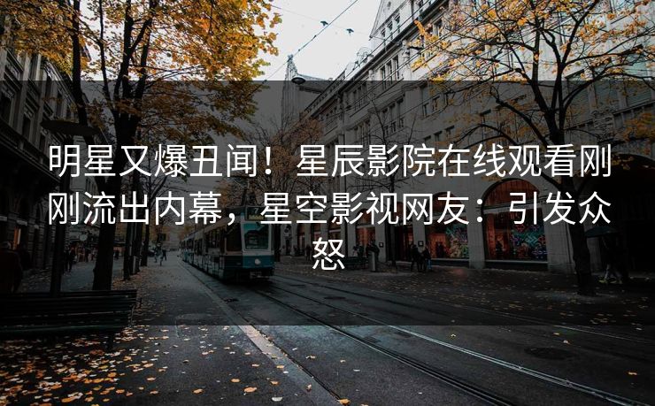 明星又爆丑闻！星辰影院在线观看刚刚流出内幕，星空影视网友：引发众怒