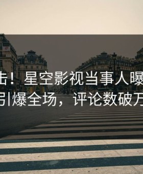 今晨直击！星空影视当事人曝光猛料，引爆全场，评论数破万