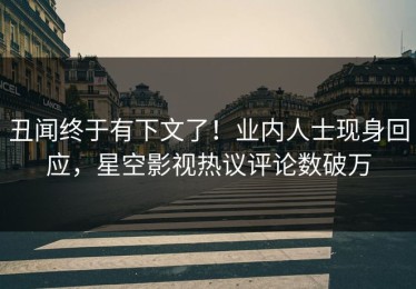 丑闻终于有下文了！业内人士现身回应，星空影视热议评论数破万
