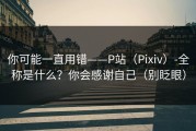 你可能一直用错——P站（Pixiv）-全称是什么？你会感谢自己（别眨眼）