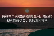 网红中午突遇猛料震撼全网，蘑菇影视火箭般炸裂，幕后真相揭秘