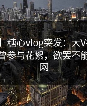 【爆料】糖心vlog突发：大V在傍晚时刻被曝曾参与花絮，欲罢不能席卷全网